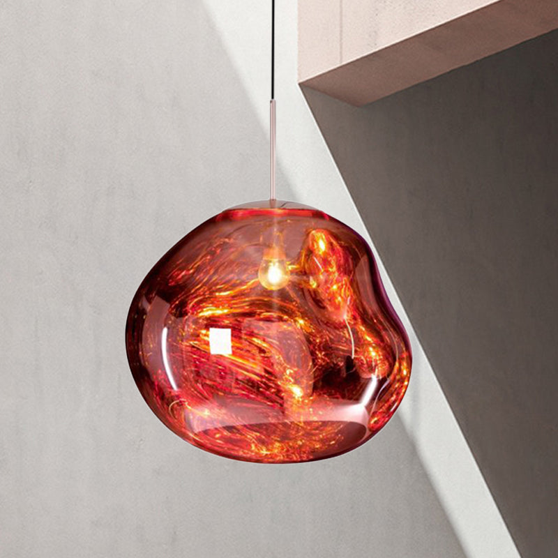 Glazen Hanglamp Rond Metalen Kap Eetkamer Plafondverlichting Moderne Woonkamer E27 Fitting Scandinavisch | Sansoti