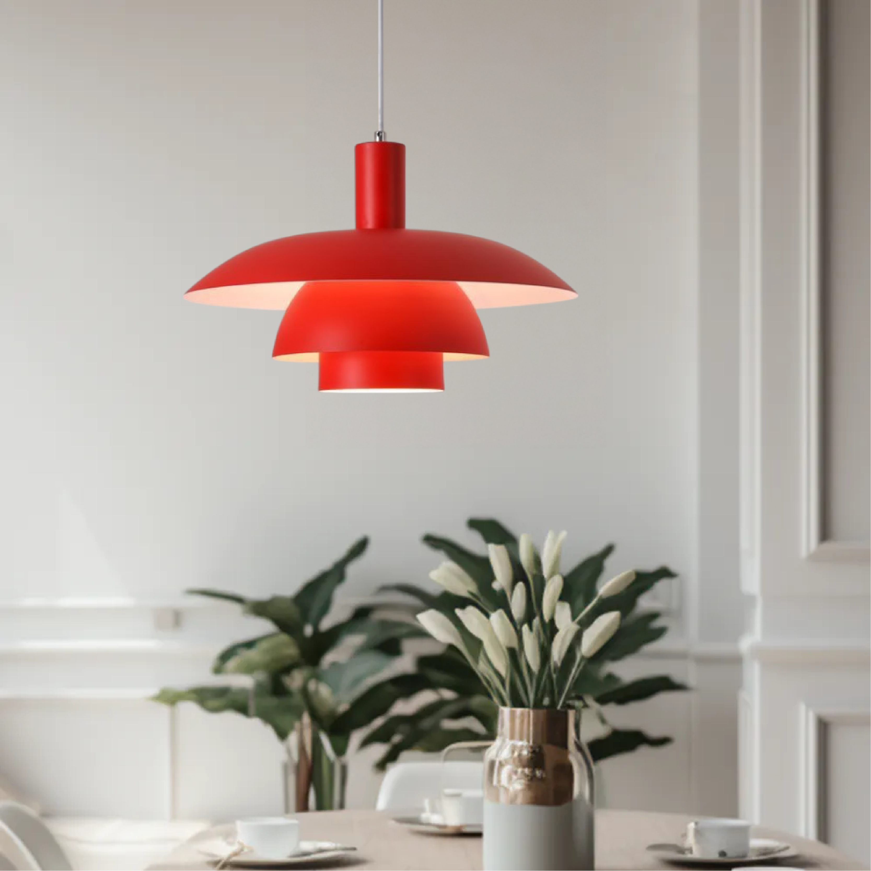 Skandinavische Design-Pendelleuchte aus Metall mit sanft diffusem LED-Licht für zeitlose Interieurs | Restfield