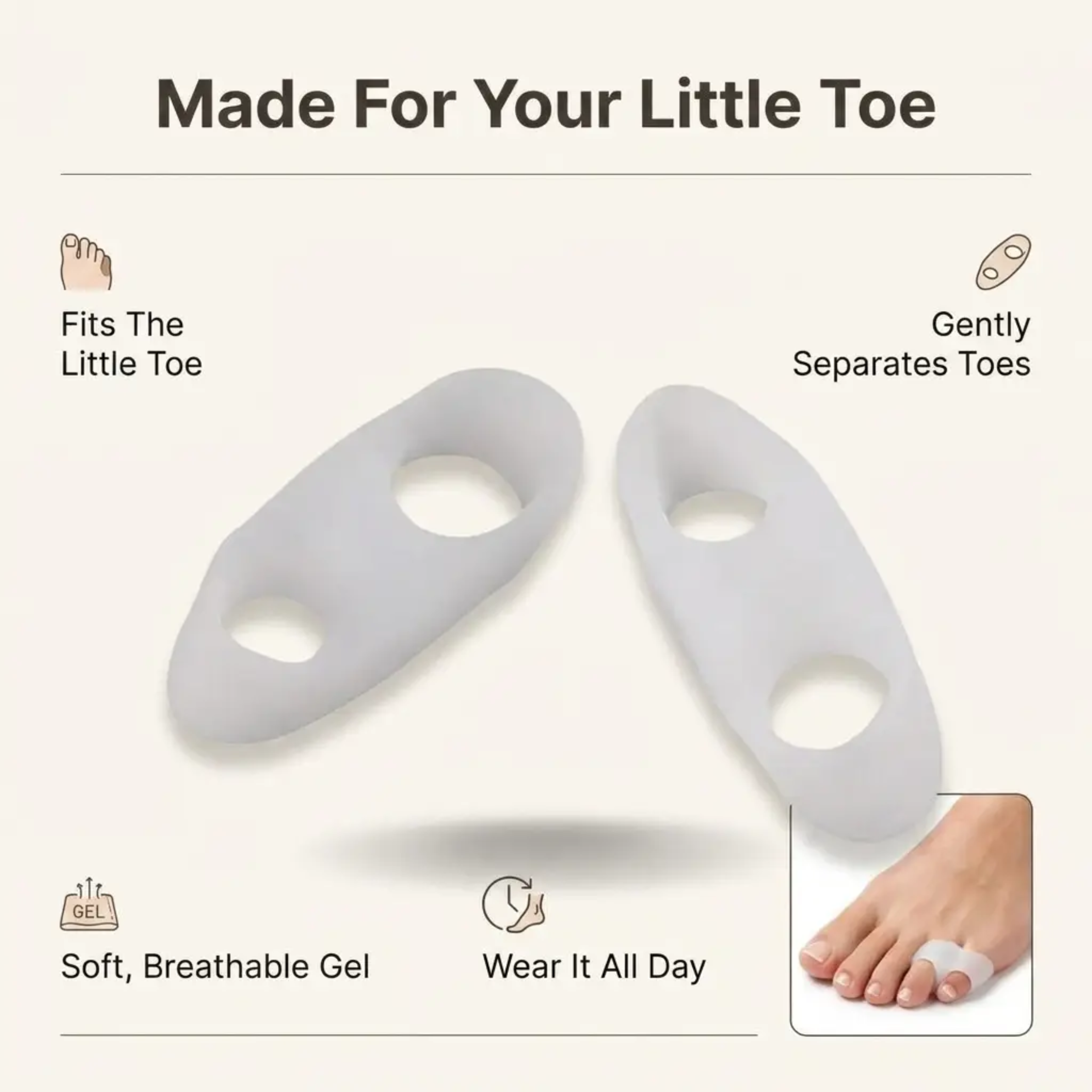 Orthopedische Teenspreiders – Correctie voor Bunions, Hamertenen en Teenuitlijning | Sansoti