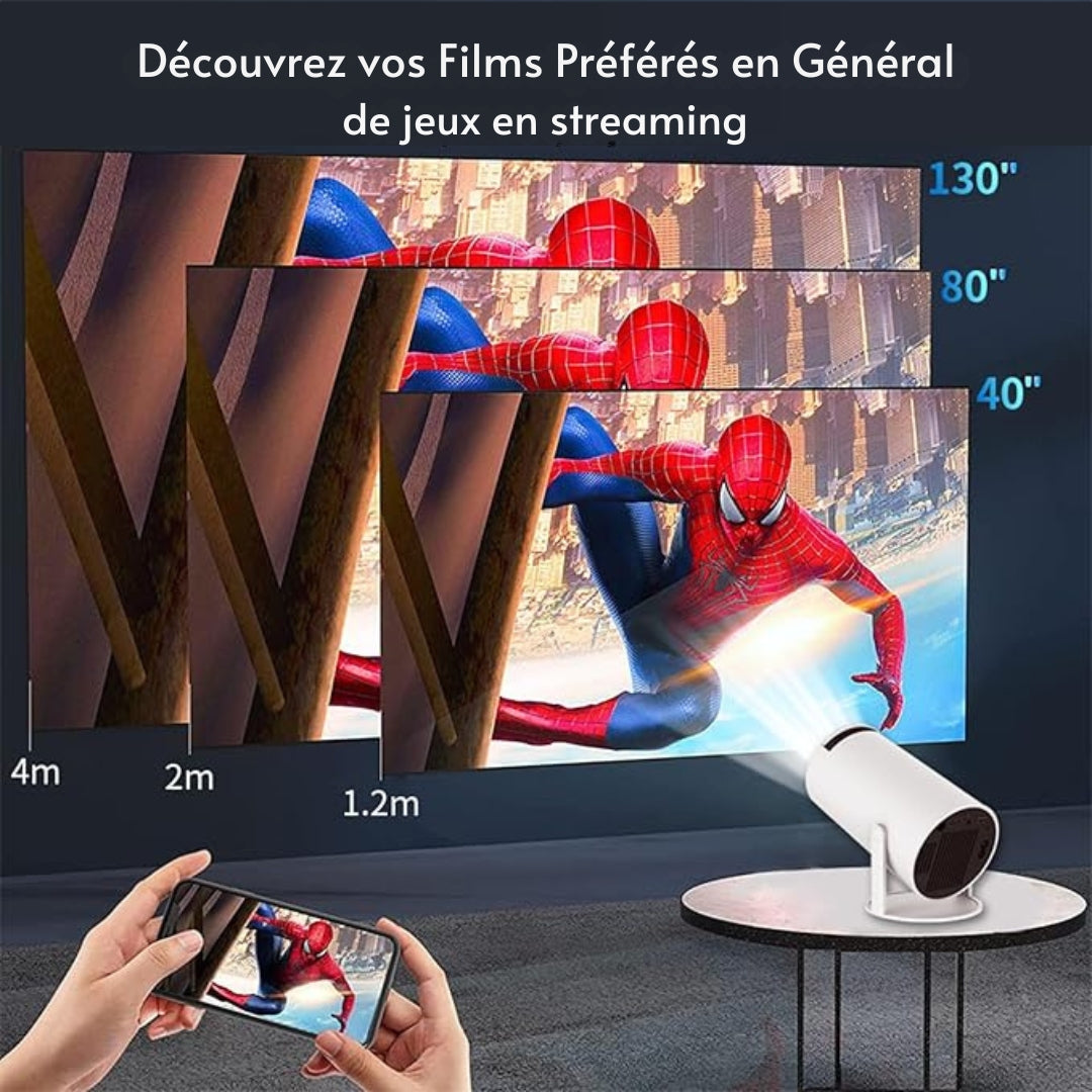 4K Beamer Smart Projector Wifi Bluetooth HDMI 180° | Sansoti