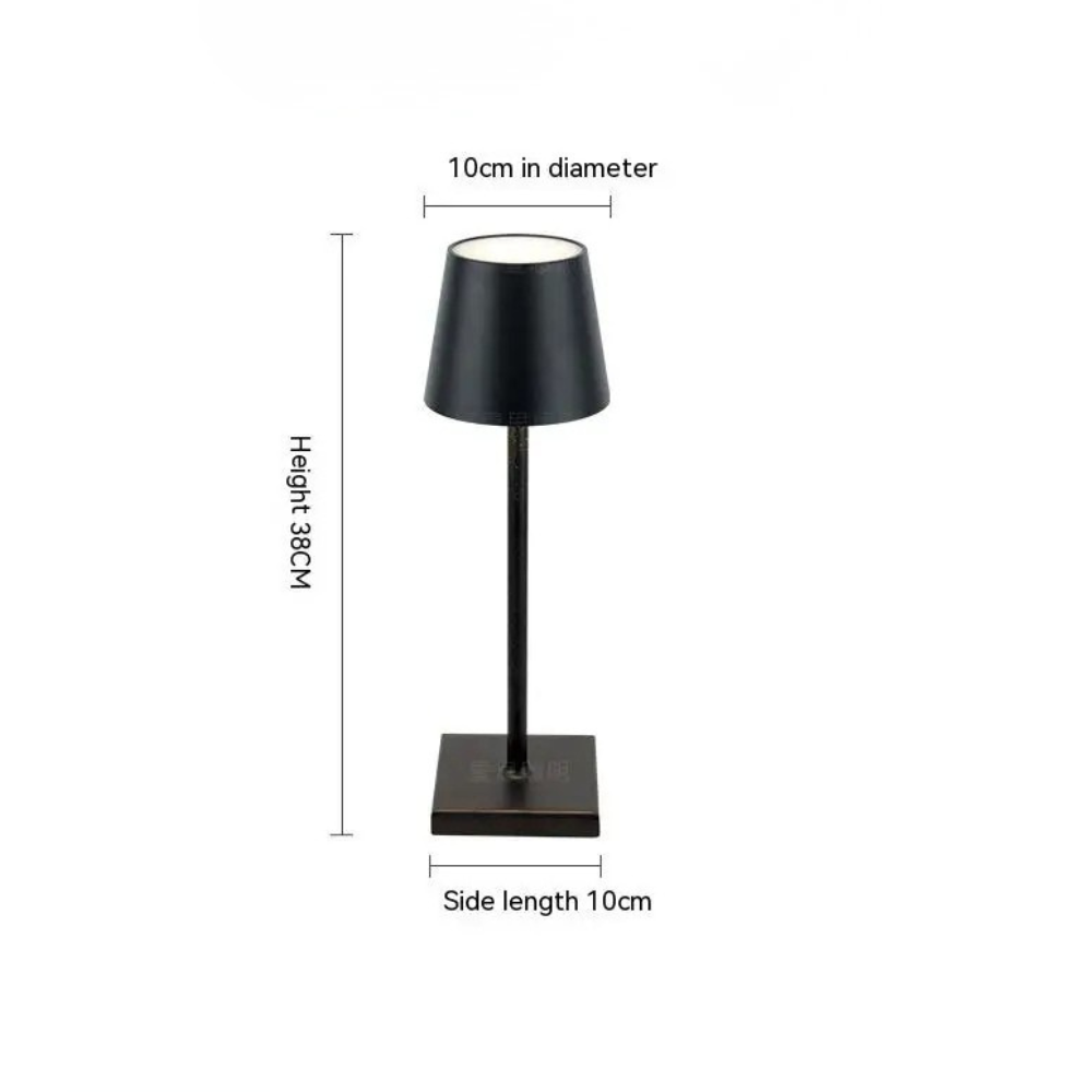 Wireless Table Lamp Dimmable Rechargeable 38cm Metal LED Touch Indoor Outdoor IP54 Waterproof Ambient Lighting | Sansoti