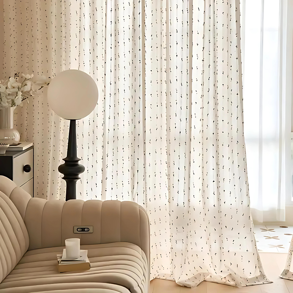 Regenboog Tule Vitrage – Zachte Kleuren Gordijn met Vrolijke Geborduurde Details voor Woonkamer, Slaapkamer en Balkon | Sansoti