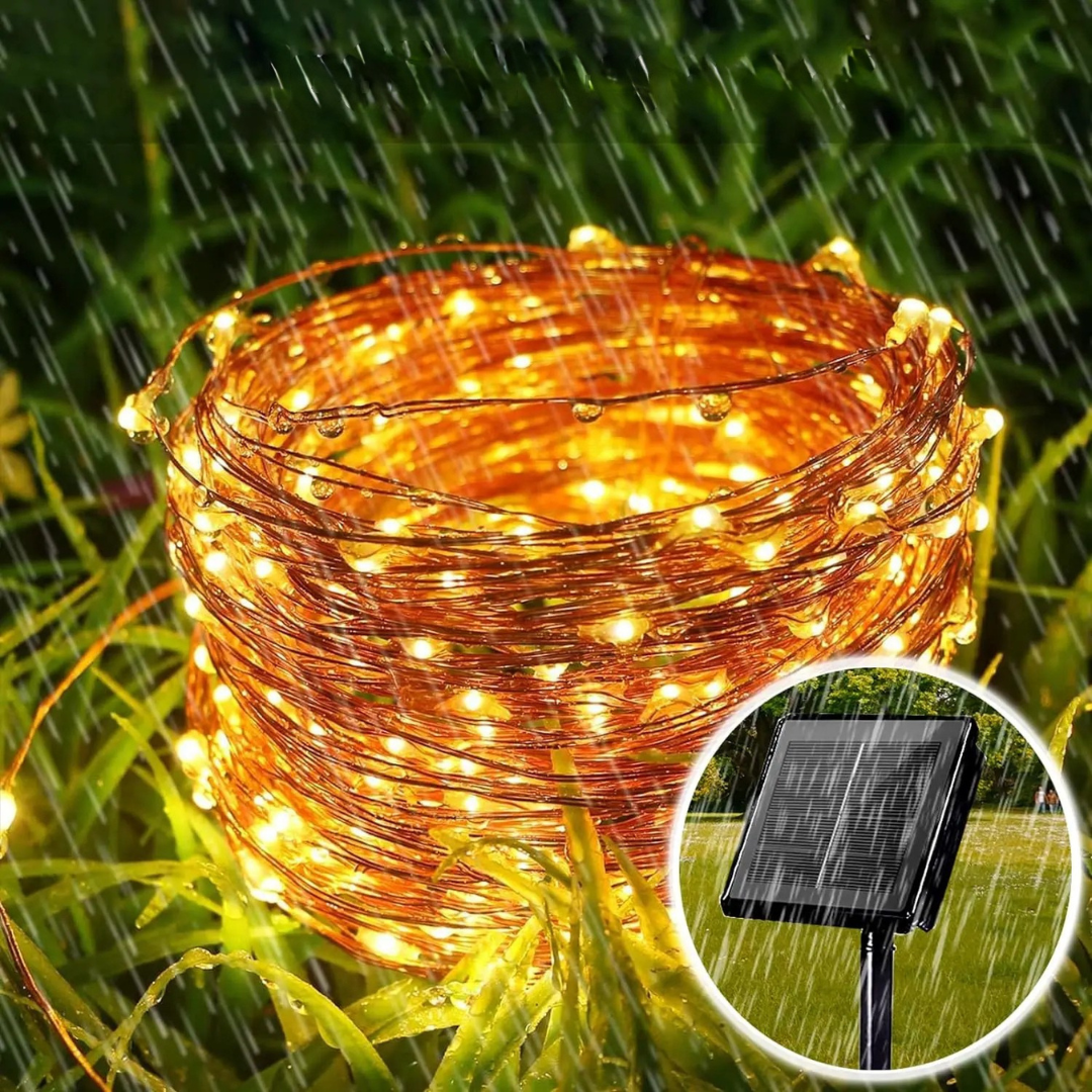 Solar LED String Lights 30m Garden Lighting Waterproof Outdoor Lighting 8 Light Modes Atmospheric Garden Ambience Patio | Sansoti