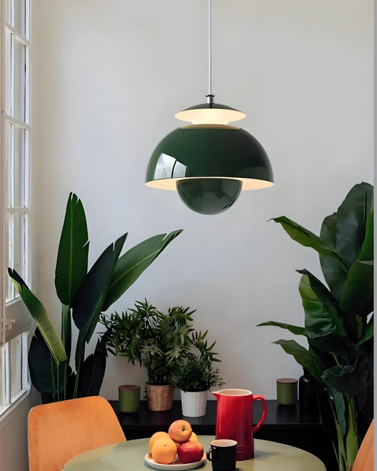 Minimalistische Hanglamp Wit Rond Design Scandinavisch Interieur Eetkamer Slaapkamer Woonkamer Sfeerverlichting | Sansoti