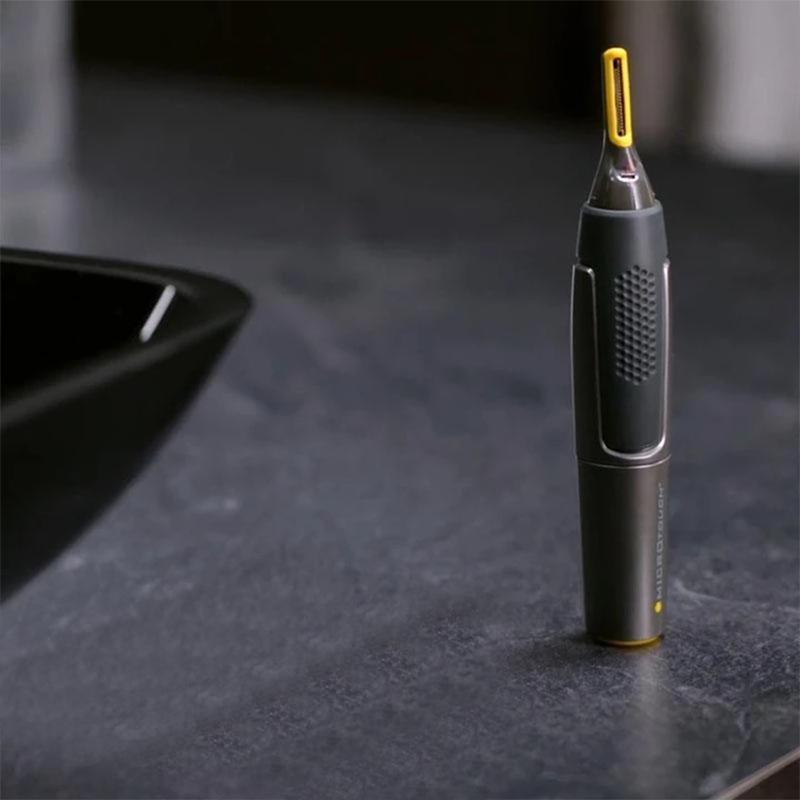 Elektrische Wenkbrauwknipper met LED-Verlichting Zwart voor Gezichtshaar Detailtrimmer Precisie Scheren Neus Oor Koteletten Contourentrimmer Oplaadbaar | Sansoti