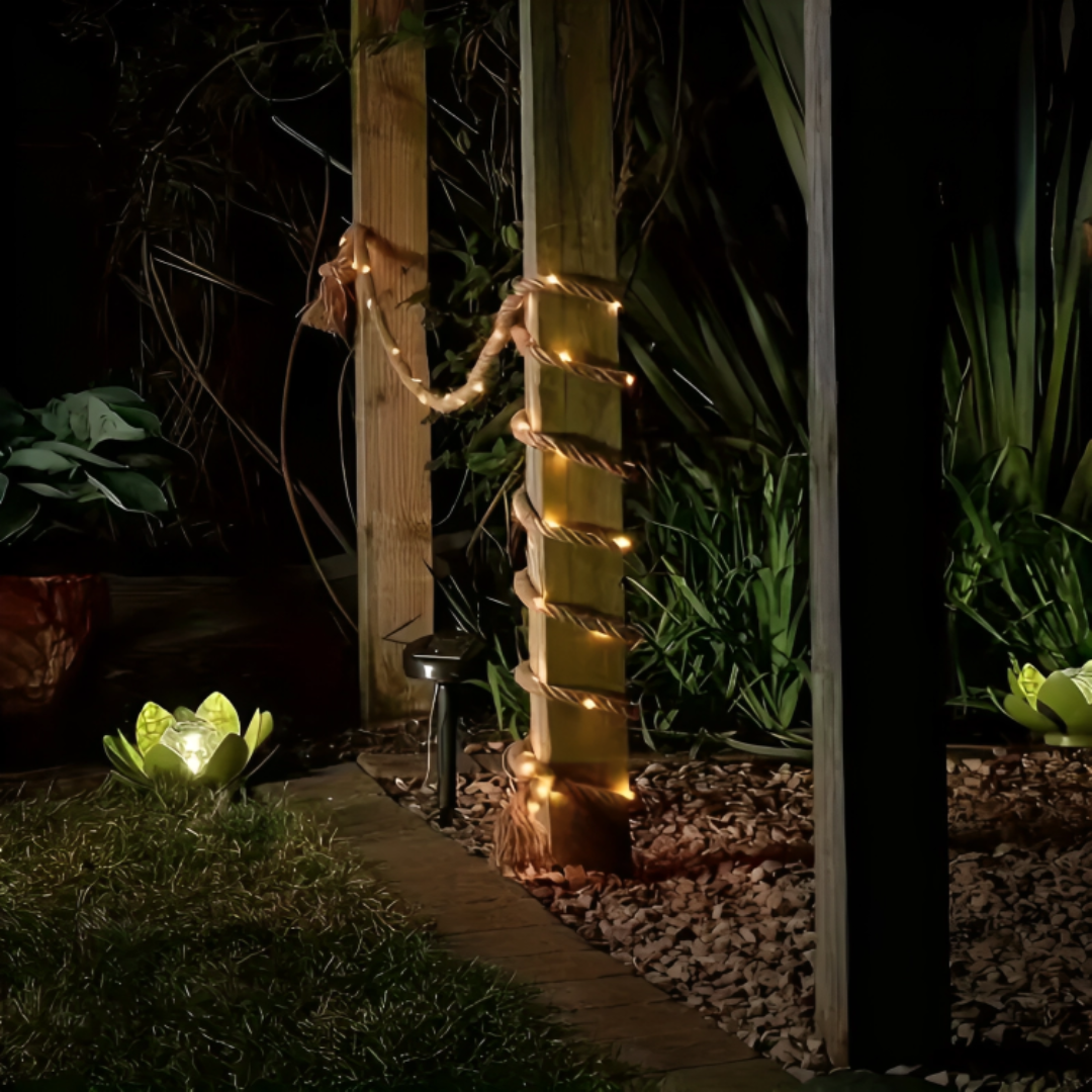 Solar Rope String Lights 5-10m LED Waterproof Garden Lighting Ambient Lights Outdoor Decoration Party Lights Patio | Sansoti