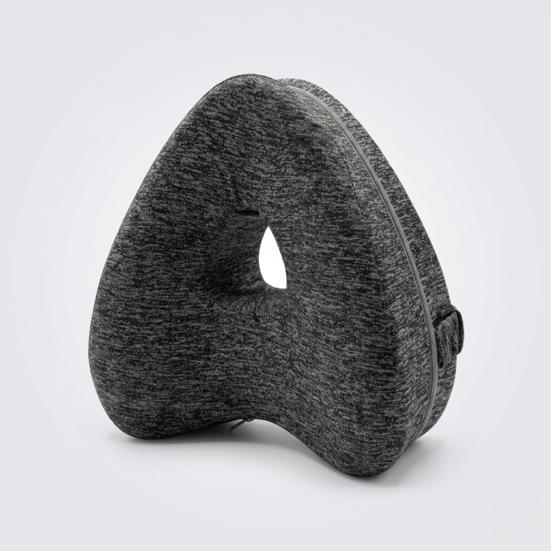 Ergonomic Leg Pillow for Side Sleepers Heart-Shaped Hip Relief Adjustable Strap Breathable Mesh Sleep Comfort | Sansoti