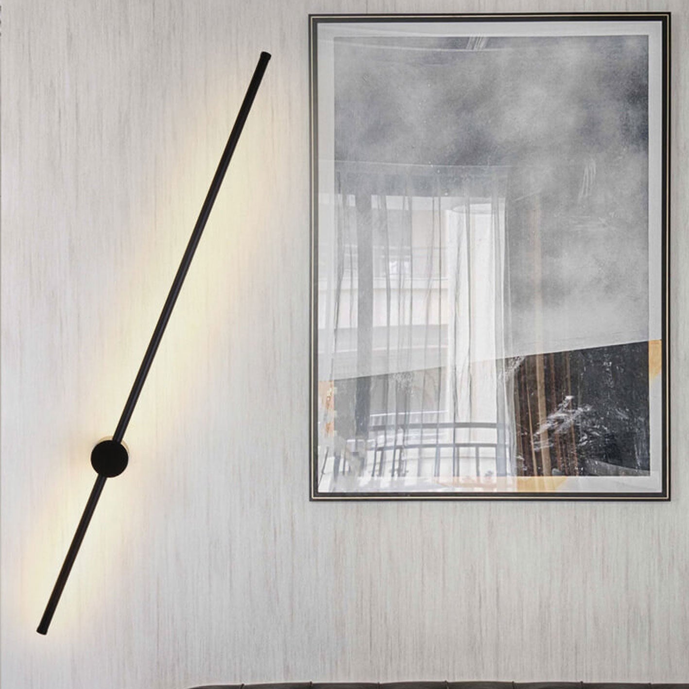 Wandlamp LED Staf Aluminium Zwart Goud 60cm 80cm Woonkamer Slaapkamer Studeerkamer Lijnlamp Minimalistisch Modern Sfeerlamp | Sansoti