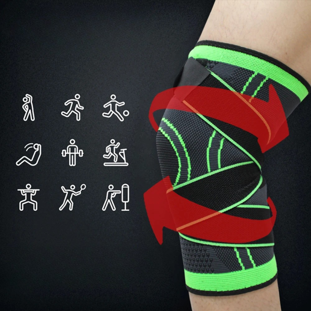 Genouillère en nylon et spandex, compression, soutien du genou, noire, unisexe, pour le sport, la course, le fitness et l’usage quotidien | Sansoti