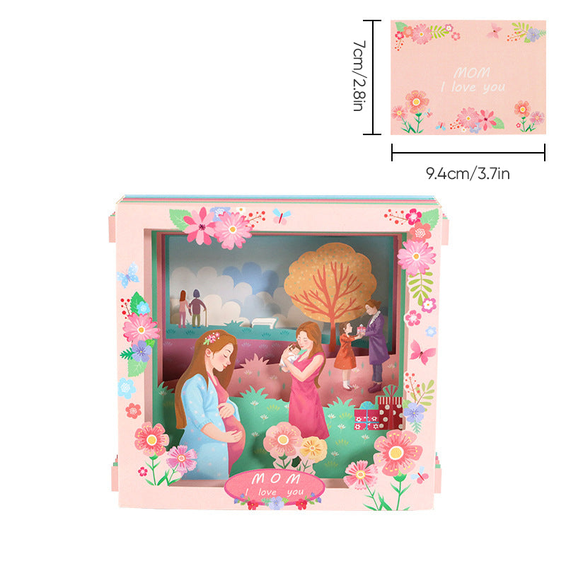3D-Pop-up-Grußkarte mit Blumenmotiv für Muttertag, Geburtstag und Jubiläum - persönliches Geschenk und Grußkarte | Sansoti