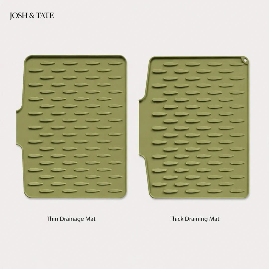 Silicone drying mat with drainage for kitchen counters, heat-resistant trivet, cutting board, dishwashing mat, and draining mat | Sansoti