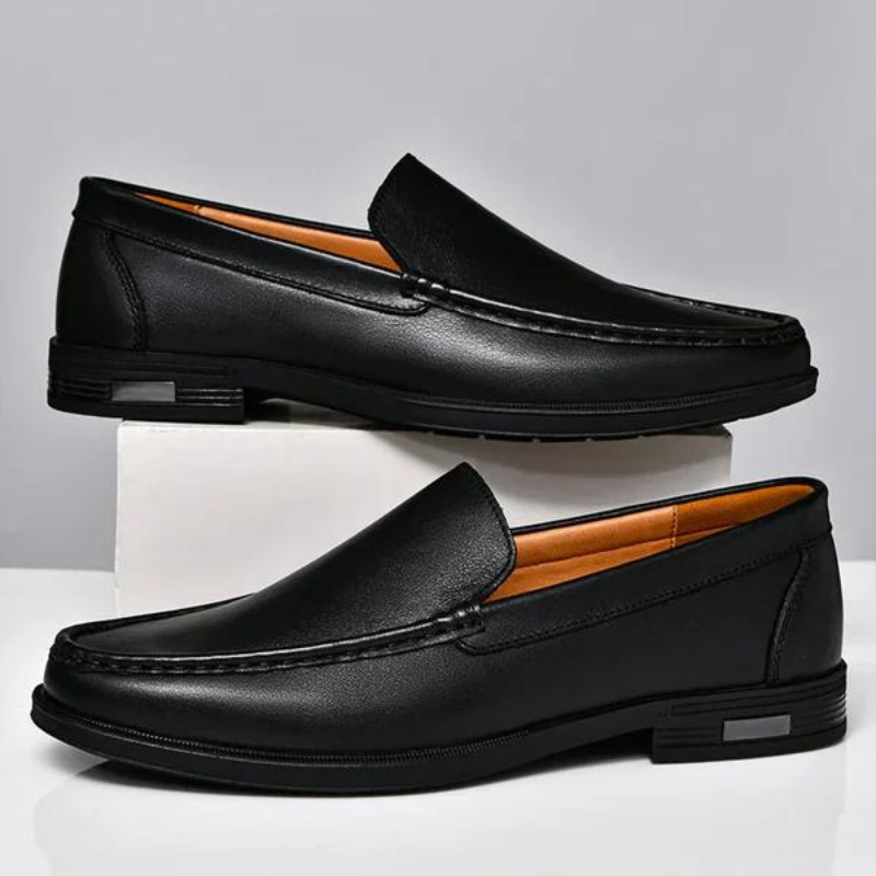 Herenslipper Italiaans Echt Leder Zwart Bruin Grijs Blauw Loafer 39-46 Klassiek Comfort Zakelijk Vrijetijd Tijdloos | Sansoti