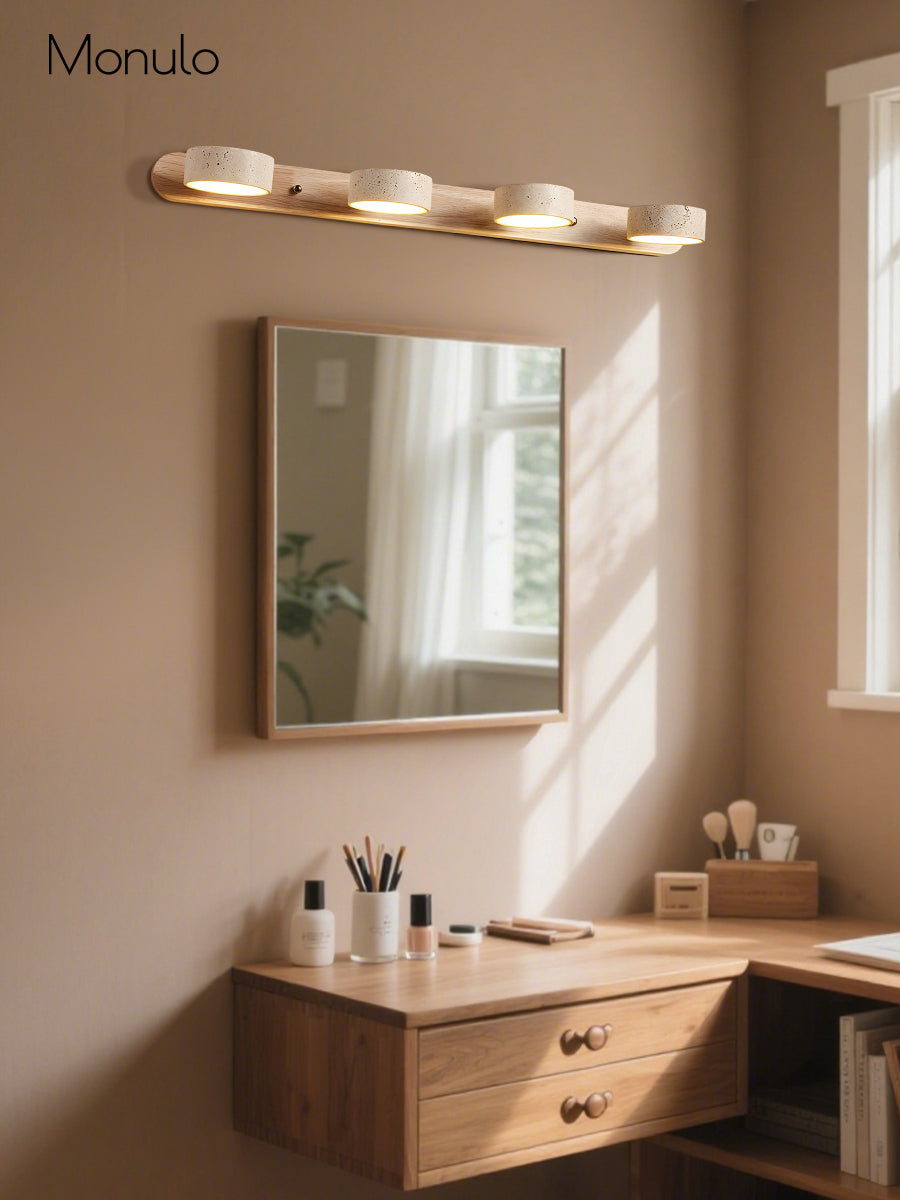 Wandlamp met meerdere lichtpunten natuursteen modern badkamerverlichting warmwit koelwit 2-3-4 lichts stenen armatuur | Sansoti