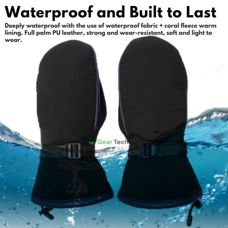 USB Verwarmde Handschoenen Dubbelzijdig Waterafstotend Touchscreen Winterwarmte Skiwanten Outdoor Vingertoppen | Sansoti