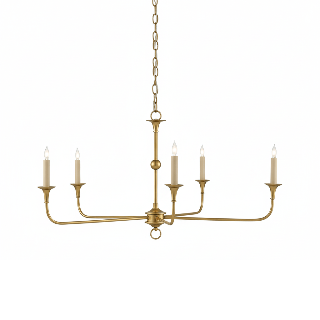 Lampe Bougie Lustre Laiton Métal Or Noir Blanc Nickel Salon Salle à Manger 5 6 Bras Suspension Vintage Lustre Bougies | Restfield