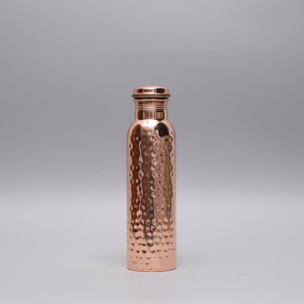 Koperen Waterfles 800ML Gehamerd 100% Puur Koper Lekvrij | Sansoti