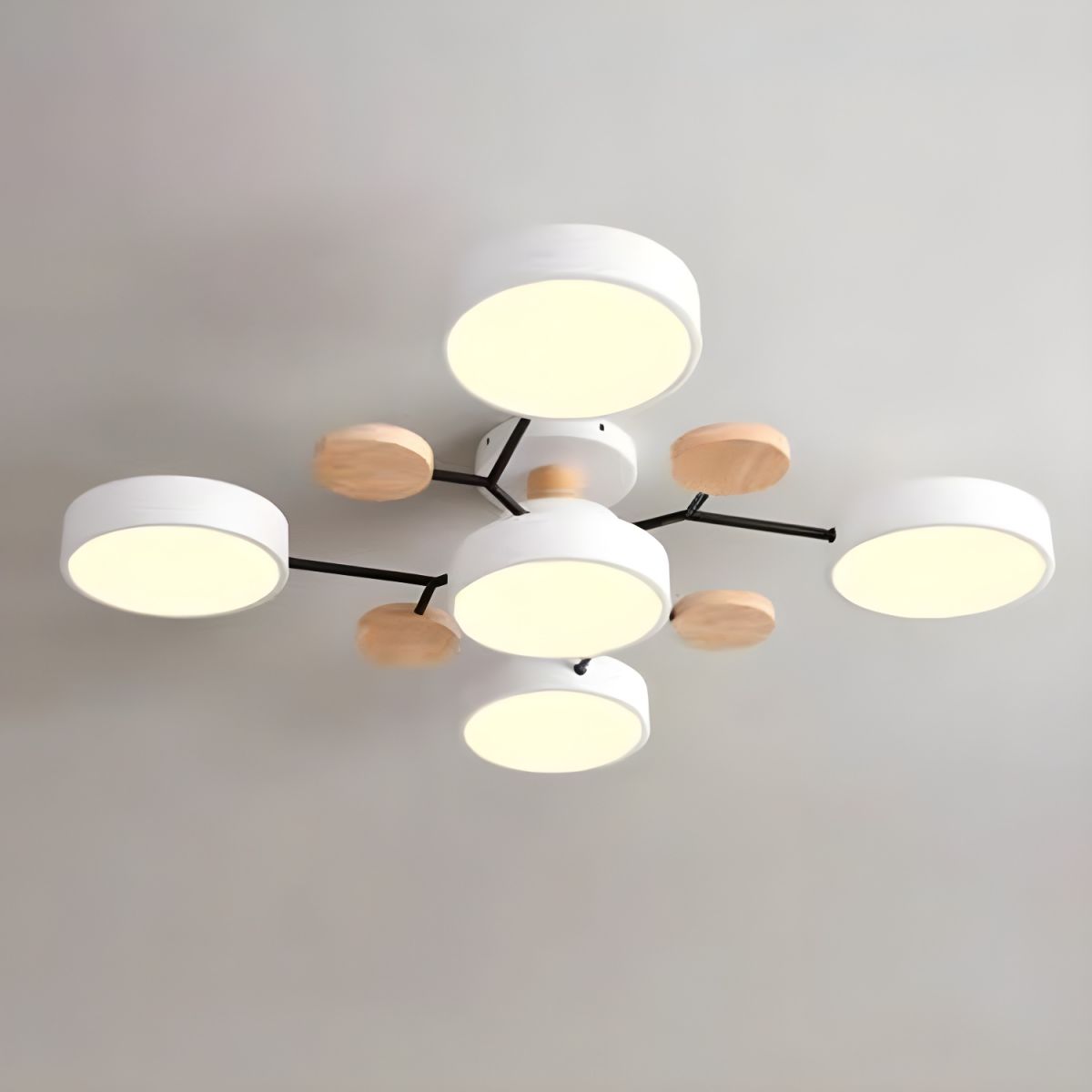 Ronde LED Plafondlamp Metaal 63,5cm Meerkleurig Dimbaar Modern Design Woonkamer Eetkamer Slaapkamer Verlichting | Sansoti