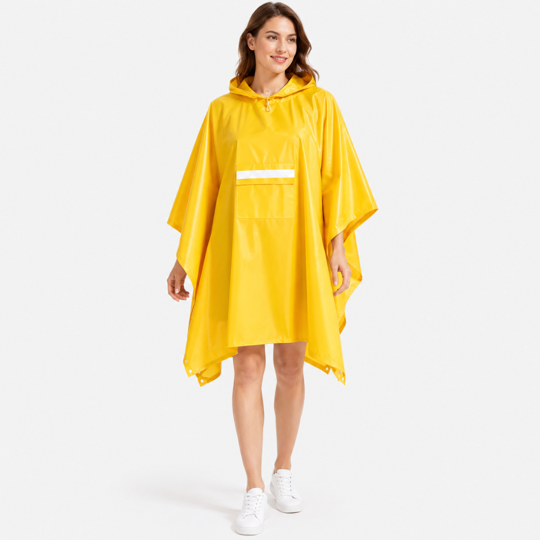 Regenponcho voor Volwassenen met Opbergtas Verstelbare Capuchon Waterafstotend Outdoor Wandelen Festival Camping | Sansoti