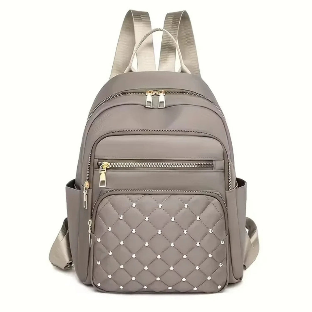 Quilted Backpack with Multiple Compartments Adjustable for Everyday Use School Work Travel Comfortable | Sansoti