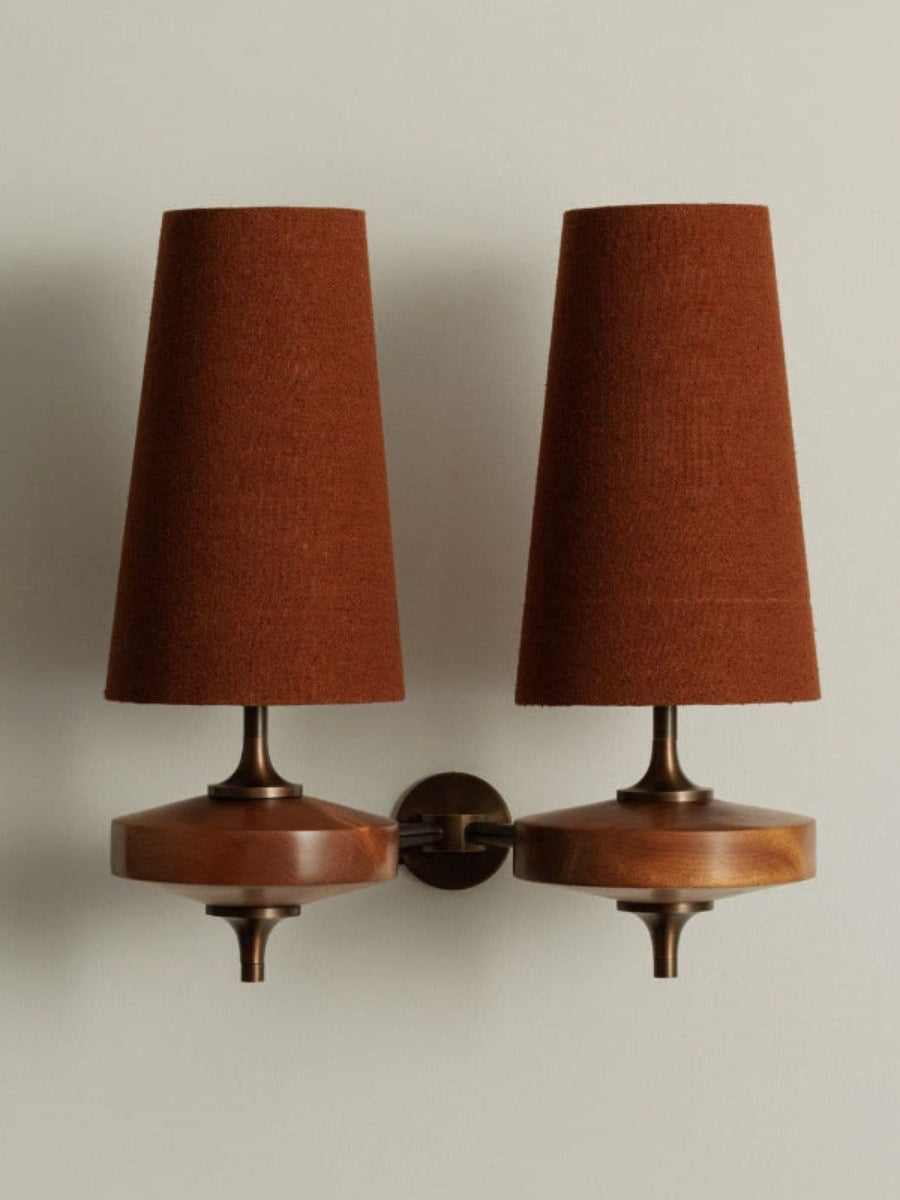 Retro Wandlamp met Stoffen Kap – Vintage Verlichting voor Slaapkamer | Sansoti