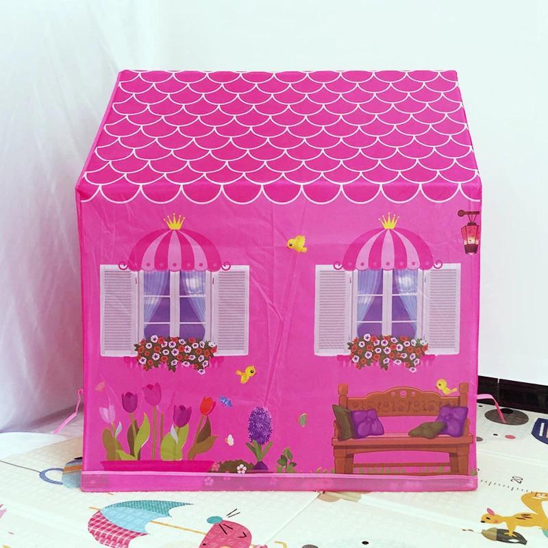 Speeltent Prinsessenhuis Roze Kasteeldesign 105x95x68cm voor Binnen en Buiten Speelgoed Kinderkamer Tent | Sansoti
