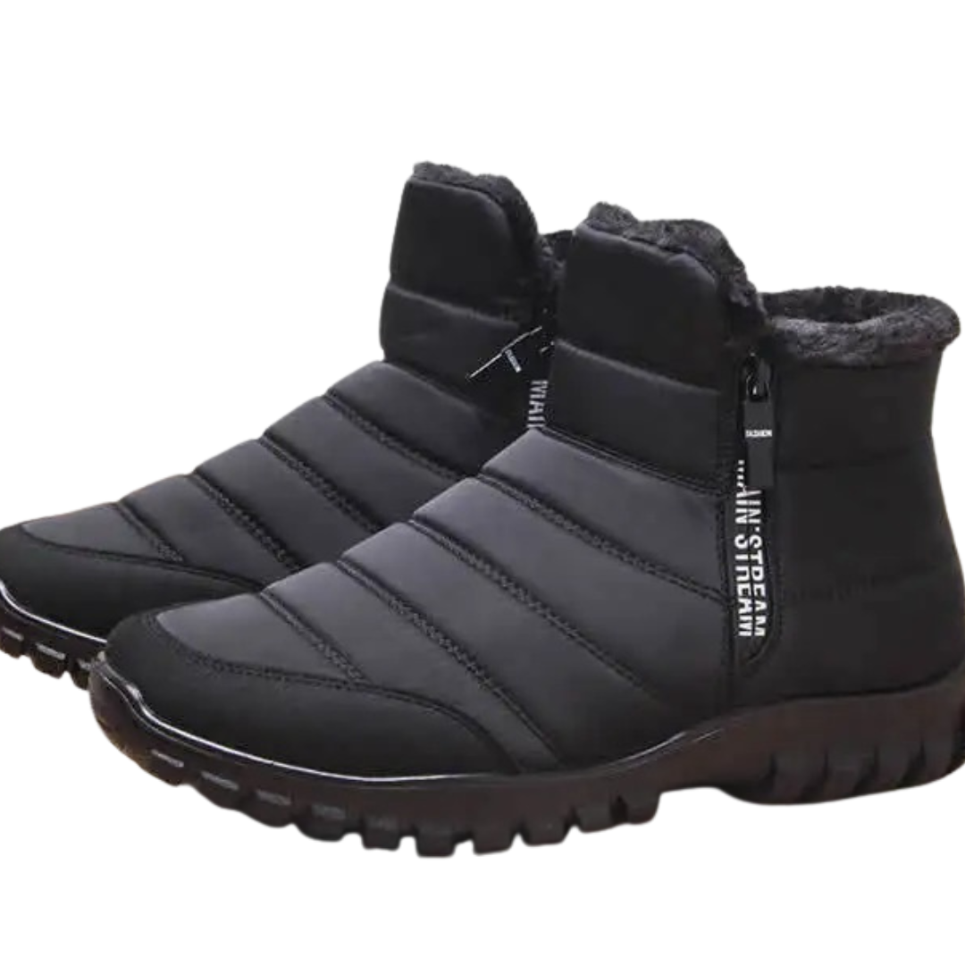 Waterproof Men's Winter Boots with Side Zipper Warm Lining Snow Boots Non-Slip Outdoor Autumn Winter | Sansoti