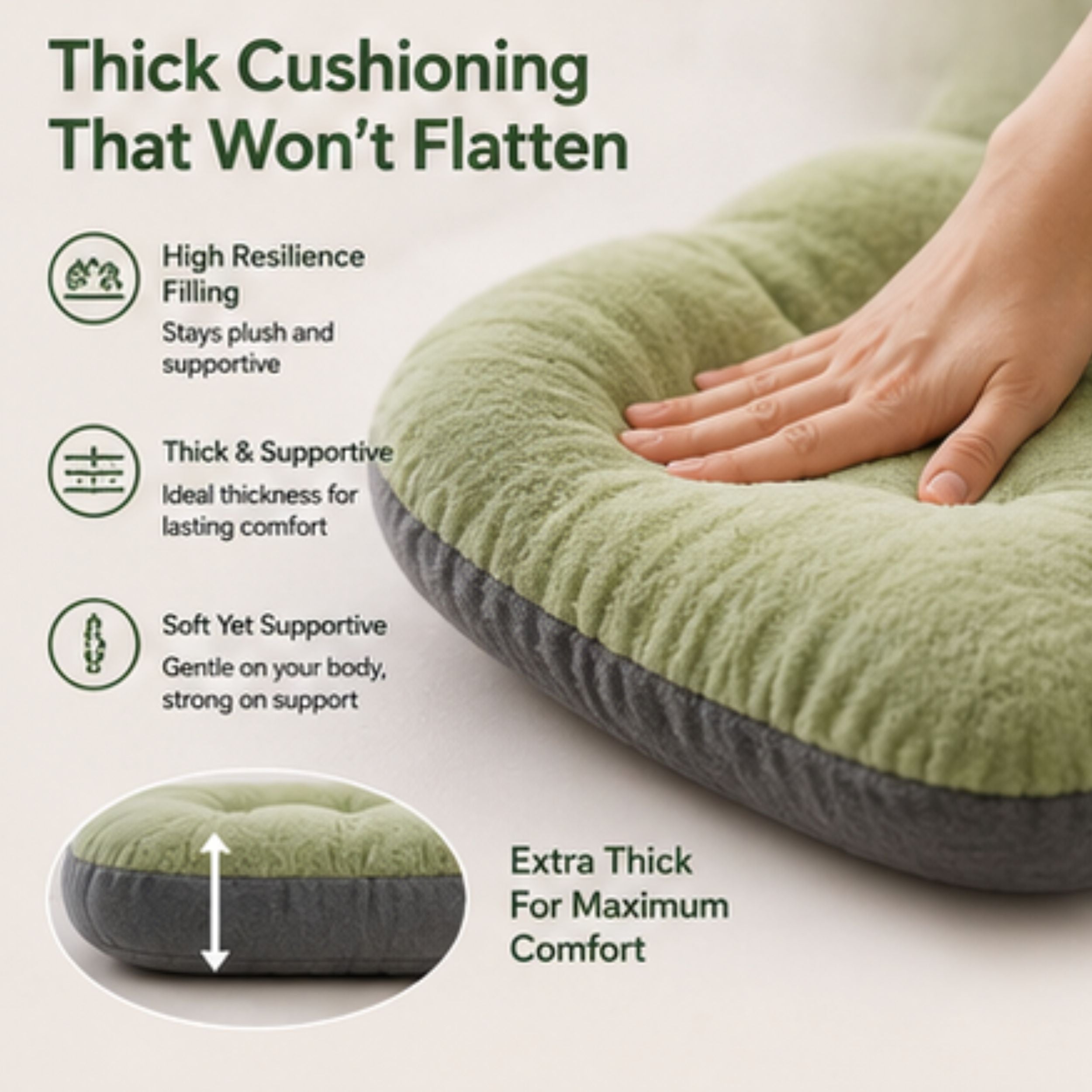 Ergonomisch Stuitkussen voor Pijnvrij Zitten – Memory Foam Zitondersteuning met Coccyx Relief | Sansoti