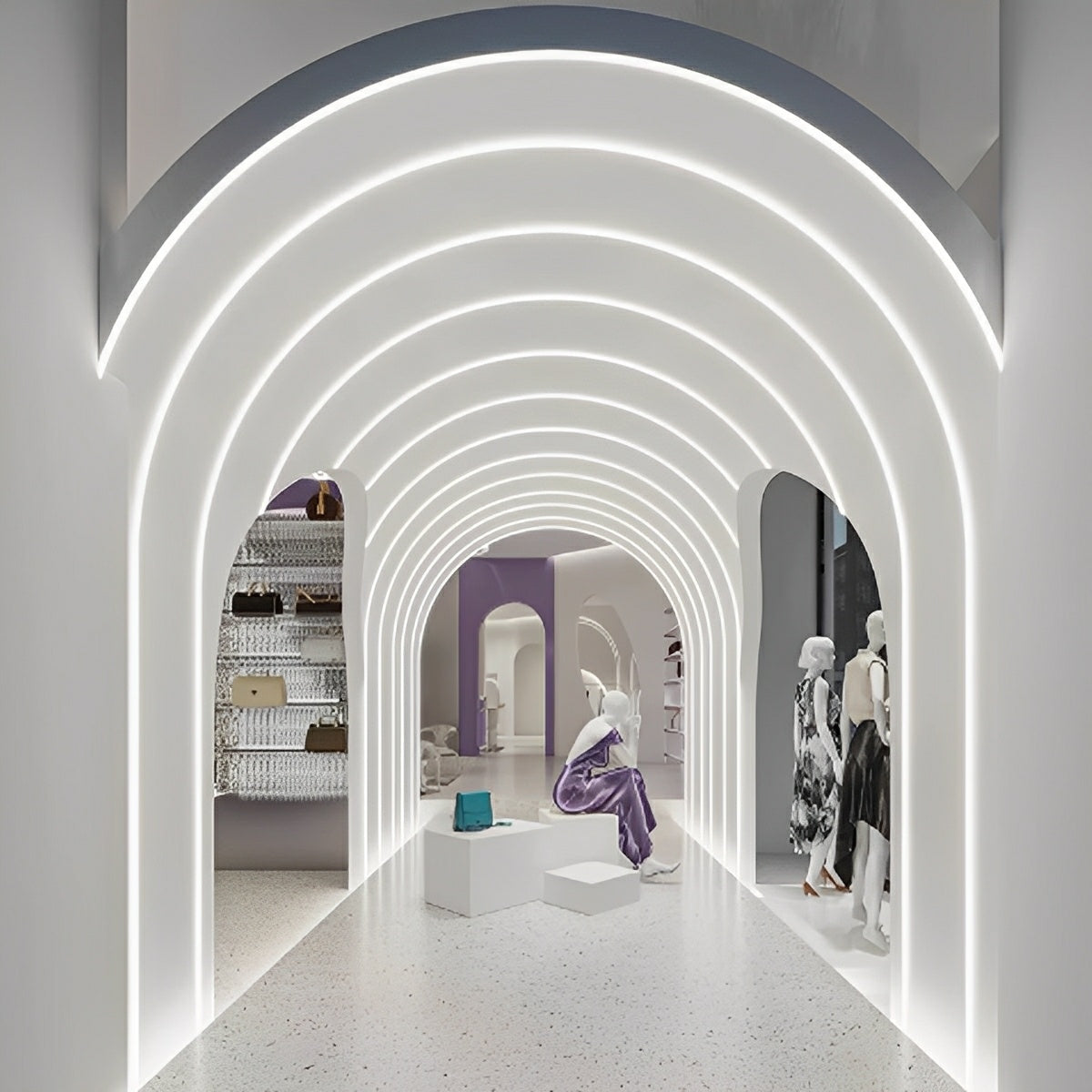 Flexible LED Neon Strip 144 LEDs Waterproof IP67 Adjustable Light Color Recessed Linear Lighting | Sansoti