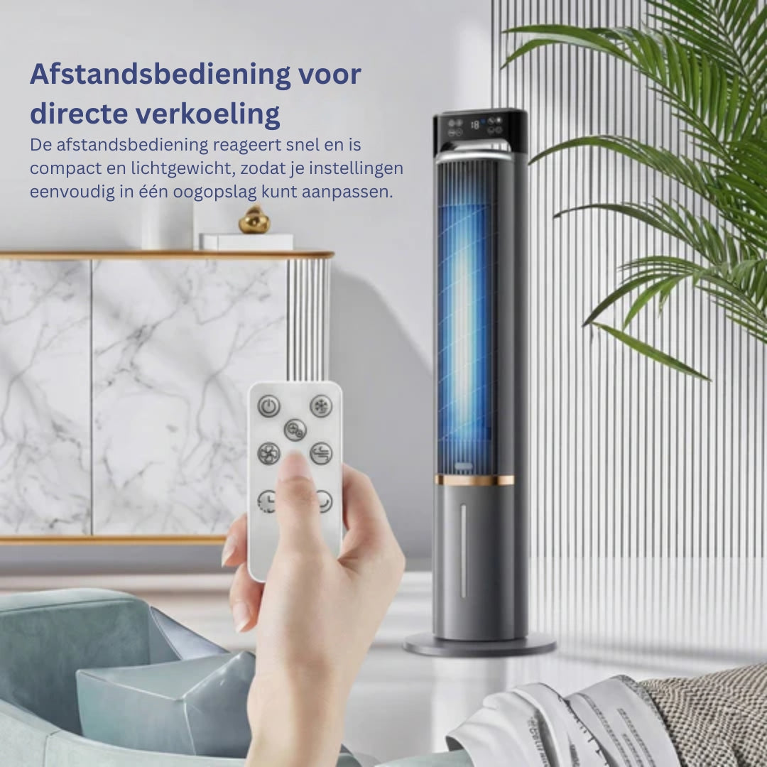 Draagbare Luchtkoeler met Watertank en Timerfunctie – Stil en Krachtig voor Slaapkamer en Kantoor | Sansoti