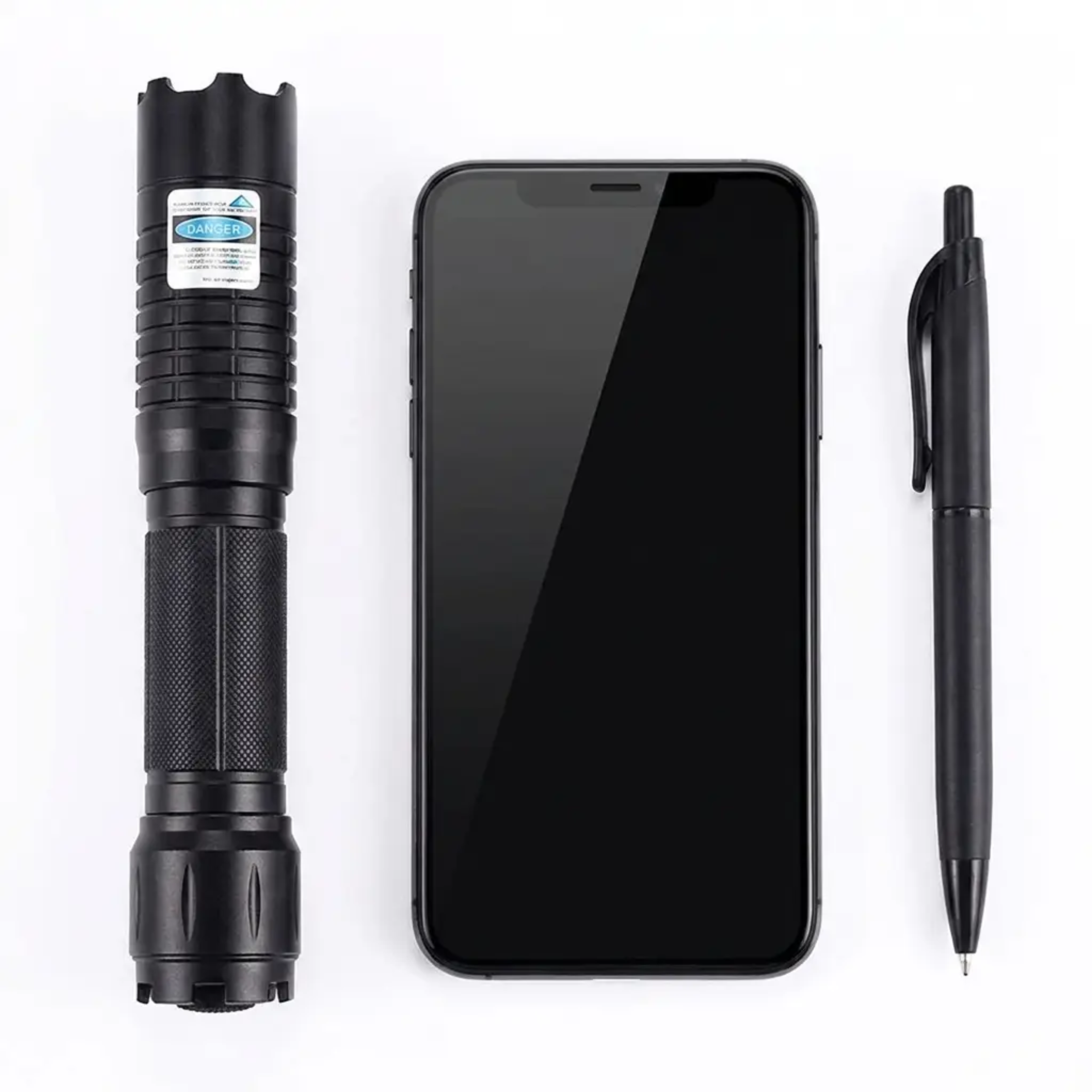 Krachtige Blauwe Laserpen 450nm met Verstelbare Focus en Thermische Ontstekingsfunctie | Tactisch Bereik 5000m+ | Aluminium Behuizing | Oplaadbaar met 2x 16340 Batterijen | Sansoti
