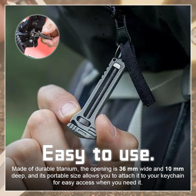 Multifunctional Compact Wrench with Integrated Bottle Opener and Measuring Scale for DIY, Camping and Outdoor Use | Sansoti