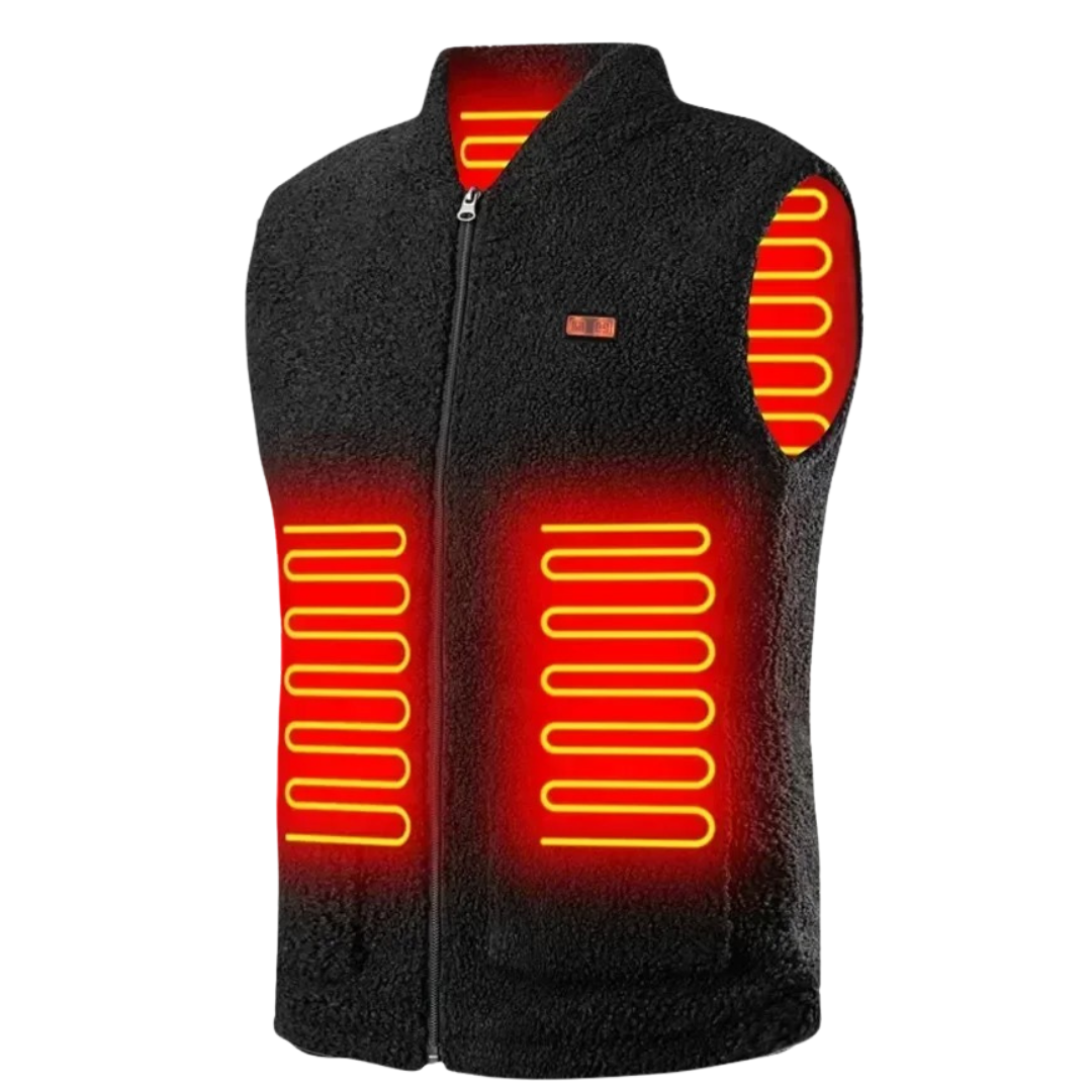 Beheizbare USB-Typ-C-Weste mit 3 Wärmestufen, Winter, Herren, Outdoor-Arbeit, thermisch wattiert | Sansoti