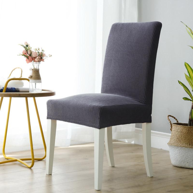 Elastische Stoelhoes Set 4 Stuks Stretch Beschermer Universeel Wasbaar Effen Kleuren Eetkamer Stoelhoezen | Sansoti