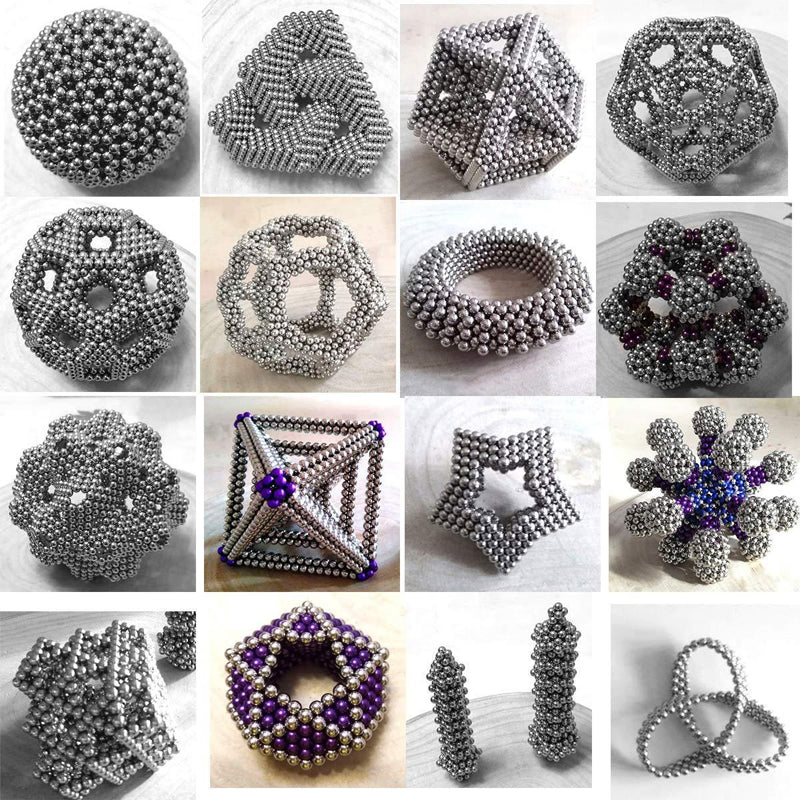 Magnetic Ball Set 216 Pieces Creative Construction Toy Multiple Colors Stress Relief Focus Concentration | Sansoti
