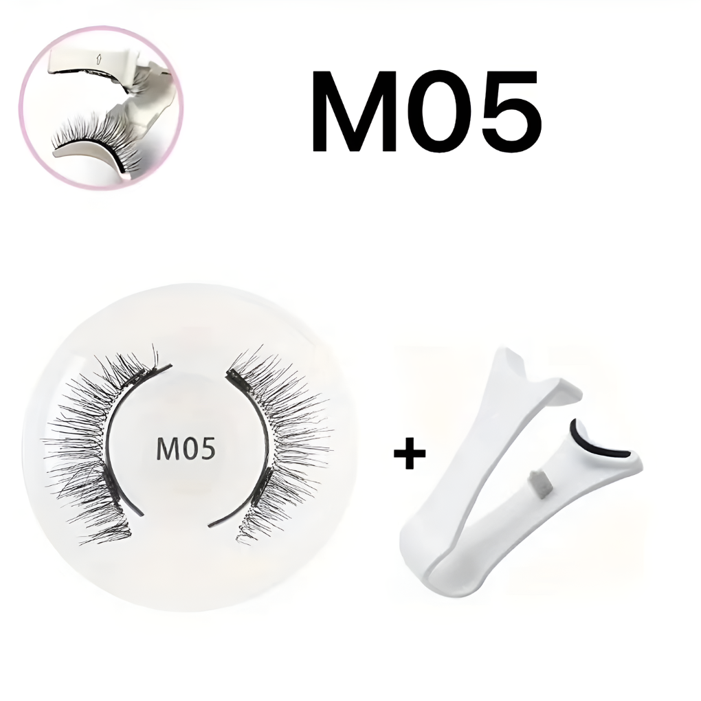 Magnetische Kunstwimpers Set met Pincet - Herbruikbaar - Lijmvrij Aanbrengen - Natuurlijke Look - Valse Wimpers | Sansoti
