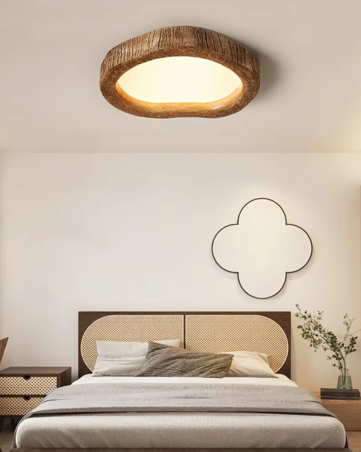 Moderne Holzdeckenleuchte mit warmer LED-Beleuchtung und minimalistischem Design | Restfield