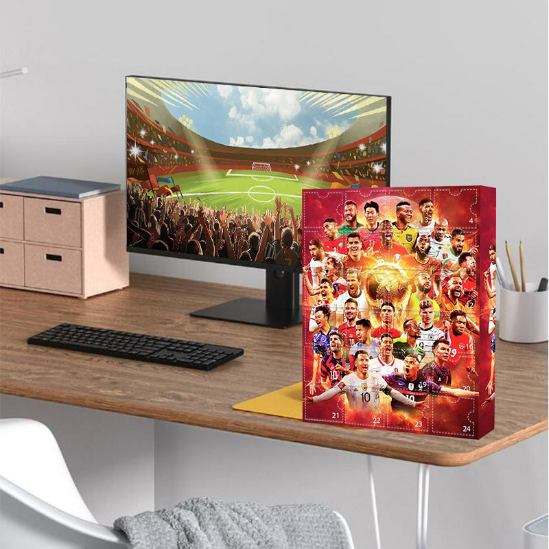 Football Advent Calendar 2026 with 24 Play Figures for Young Fans, Christmas Countdown Gift Set, December Festivities | Sansoti