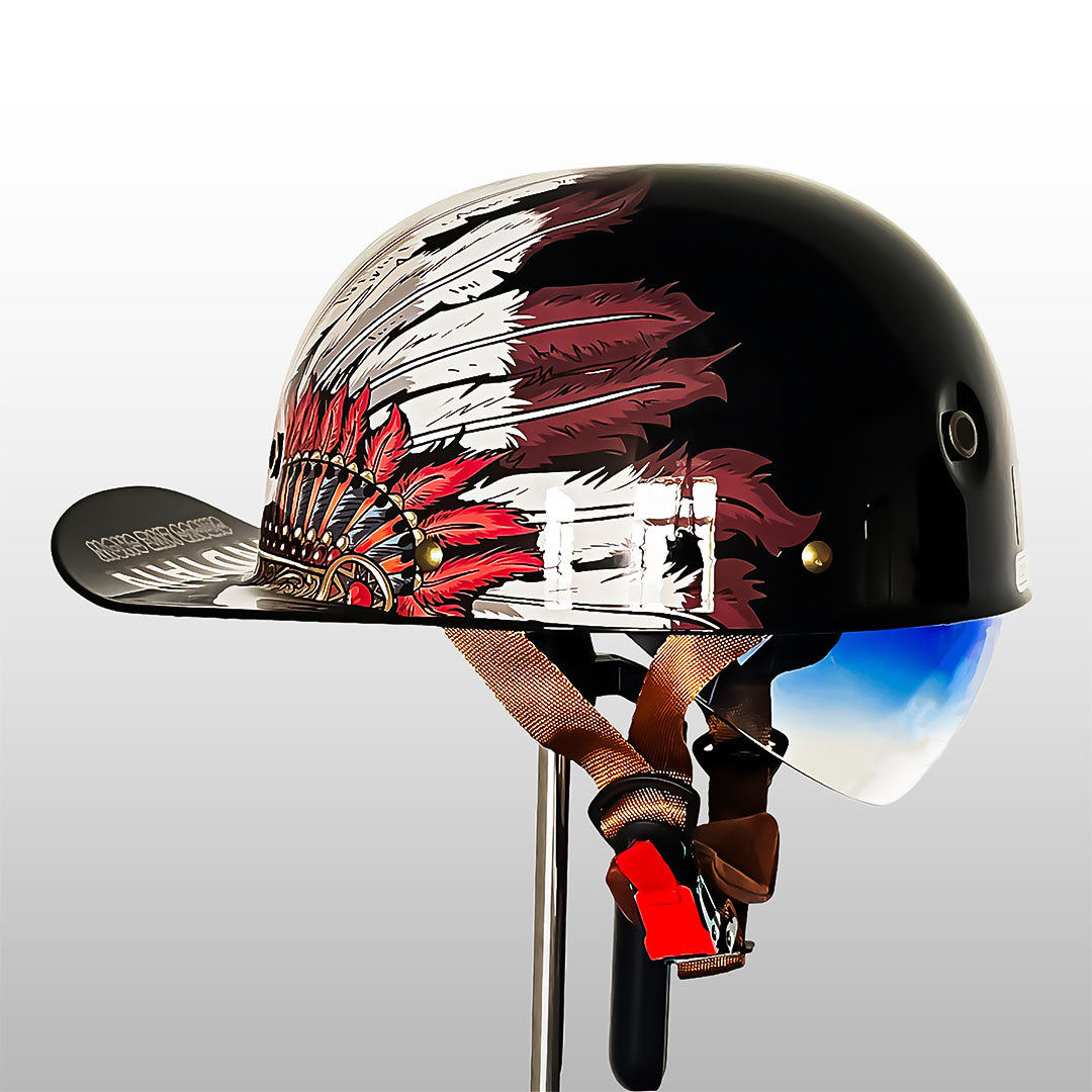 Motorhelm Halfopen Baseball Stijl DOT ECE Gecertificeerd Dagelijks Rijden Veiligheid Comfort Bescherming | Sansoti