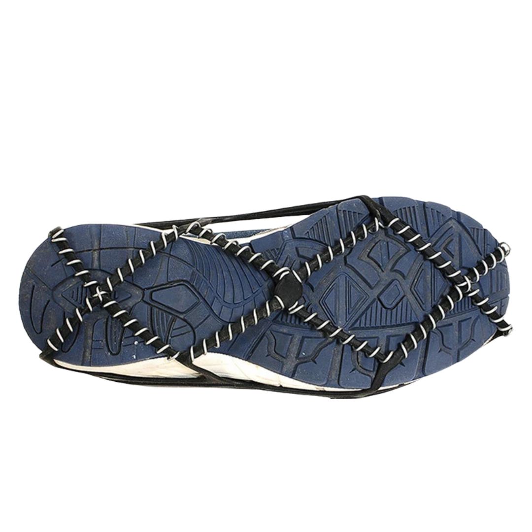 Crampons antidérapants pour chaussures avec spirales en acier pour marcher en toute sécurité sur la glace et la neige, en extérieur, adhérence universelle | Sansoti