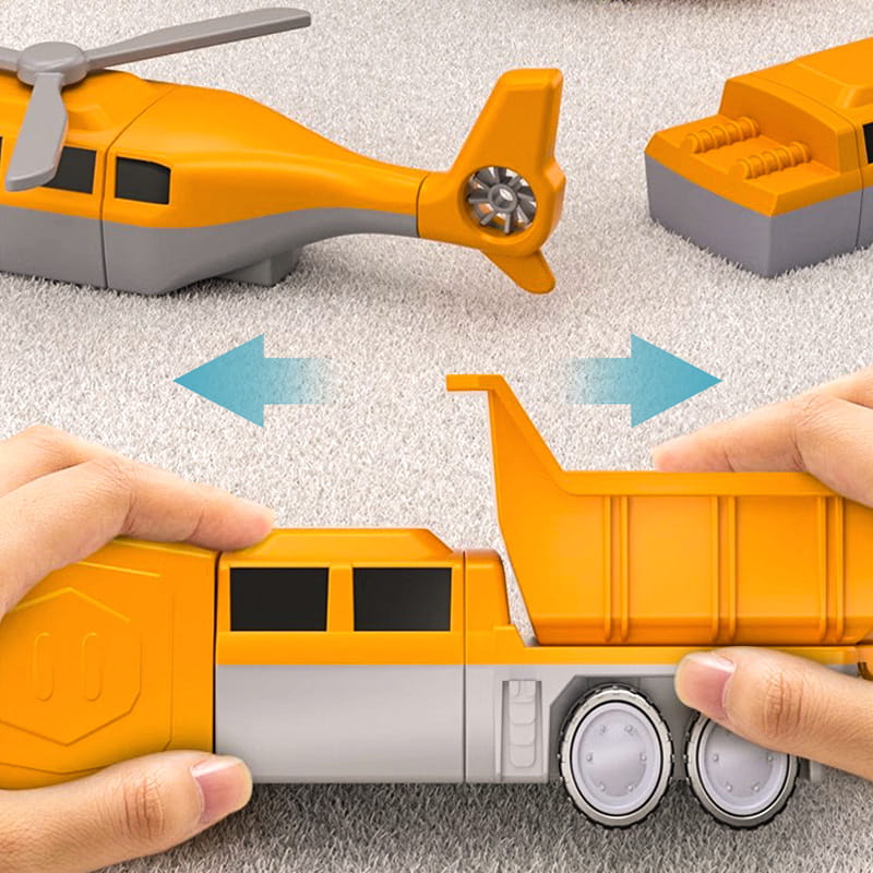 Magnetisch Bouwvoertuig Speelset 50 Stuks Transformeerbaar Voertuigset voor Kinderen Educatief Constructiespeelgoed met Magnetische Onderdelen | Sansoti