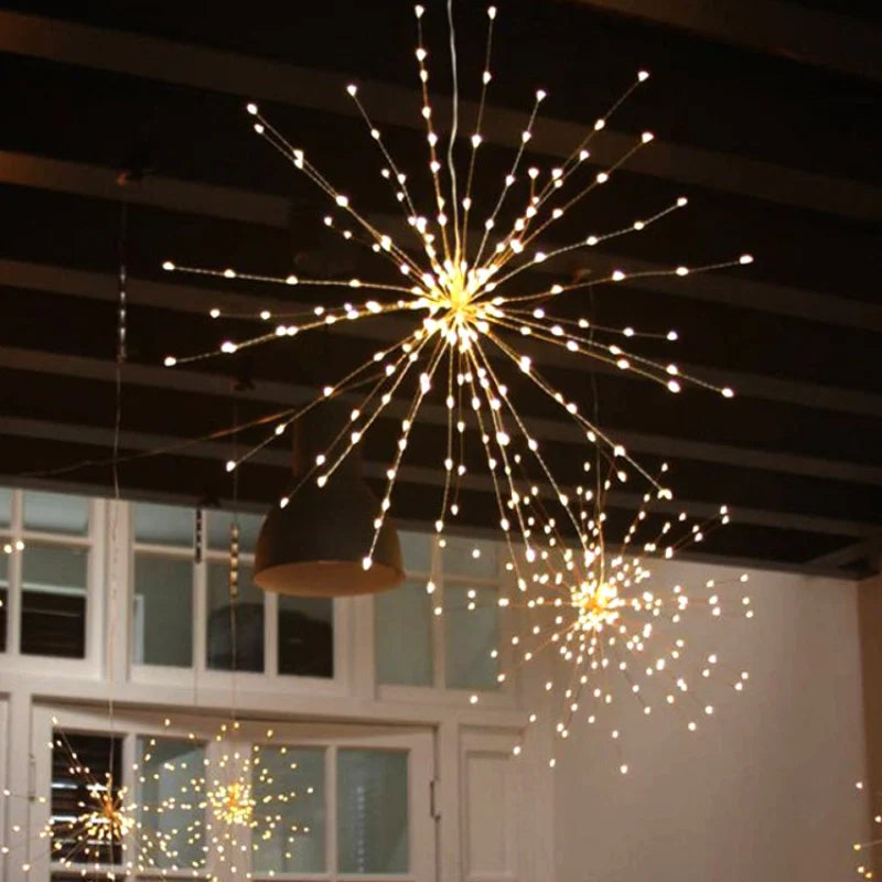LED Firework Light String with 40 Branches and 200 Lights for Indoor and Outdoor | Sansoti