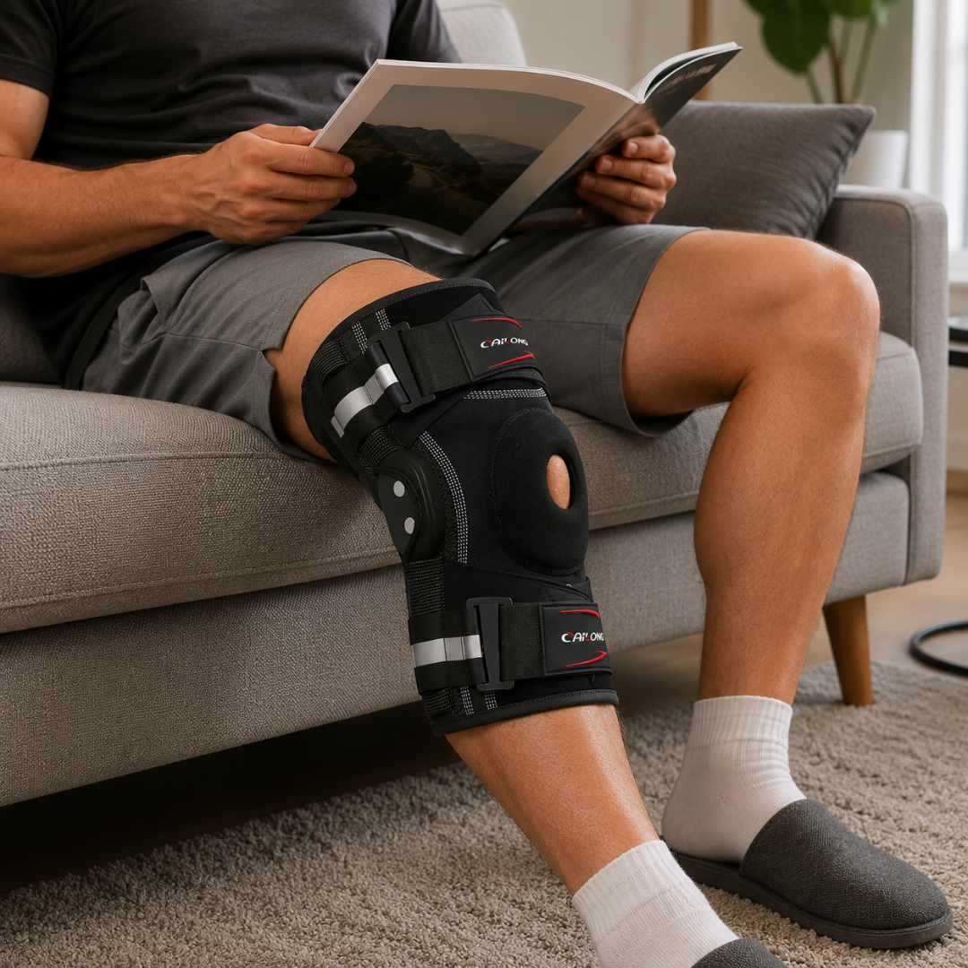 Adjustable Hinged Knee Brace – Lateral Stabilization & Patella Opening – Sports & Daily Use | Sansoti
