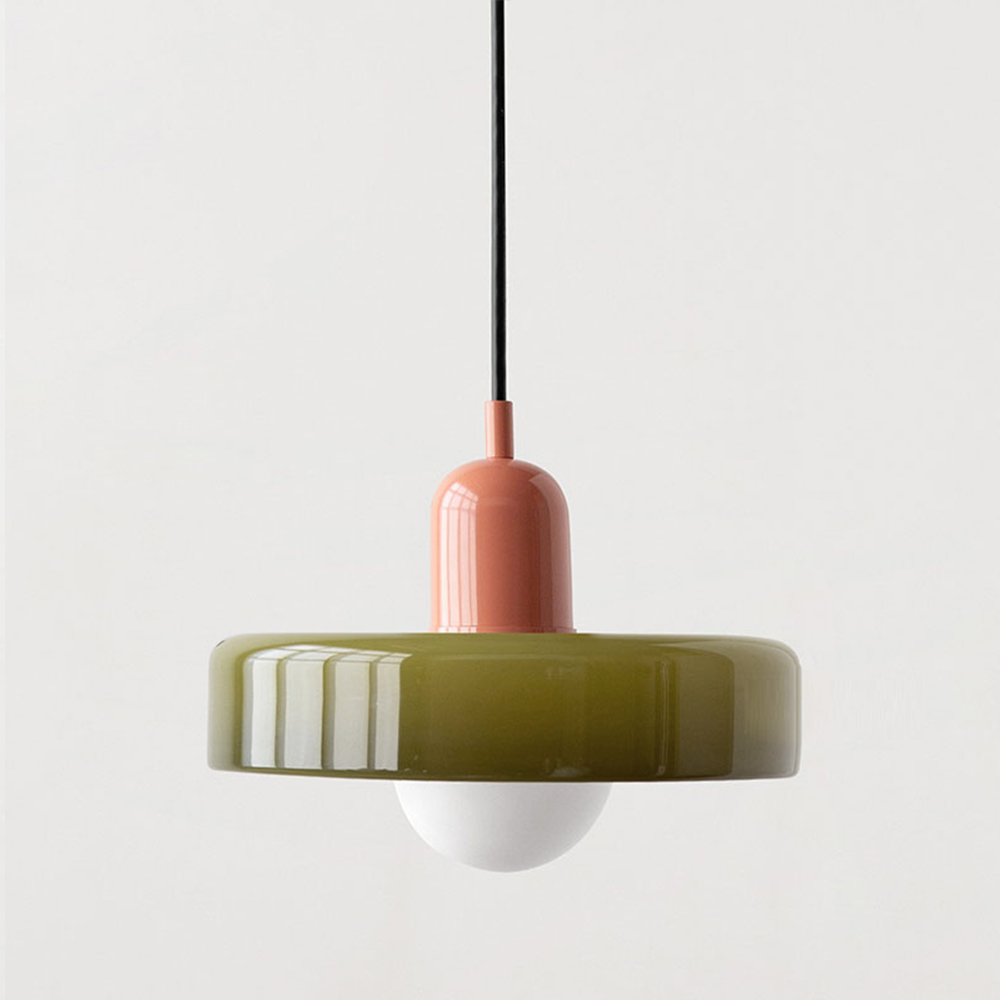 Luccon retro hanglamp glas G9 kleurrijk eettafel keuken verlichting design modern vintage | Sansoti