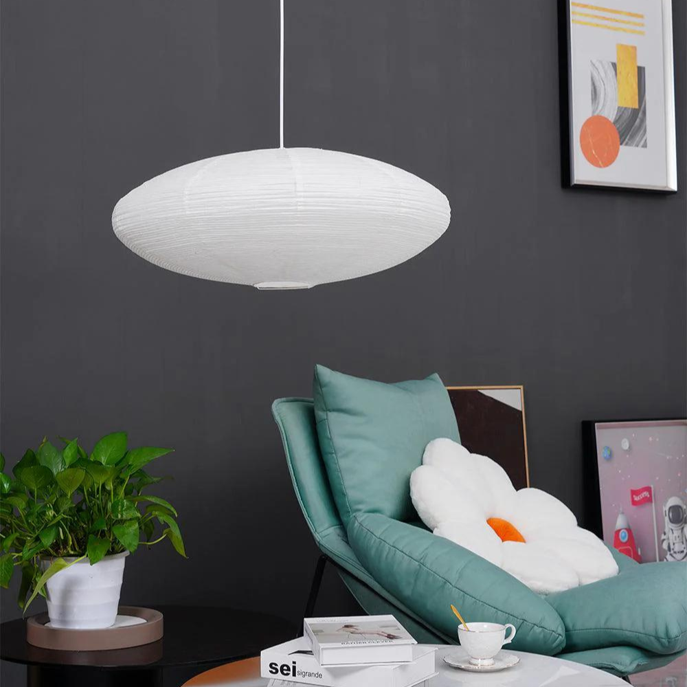 Plafondlamp Mulberry Papier Japandi Design Ø50 Ø60 LED Dimbaar Wit Geometrisch | Sansoti