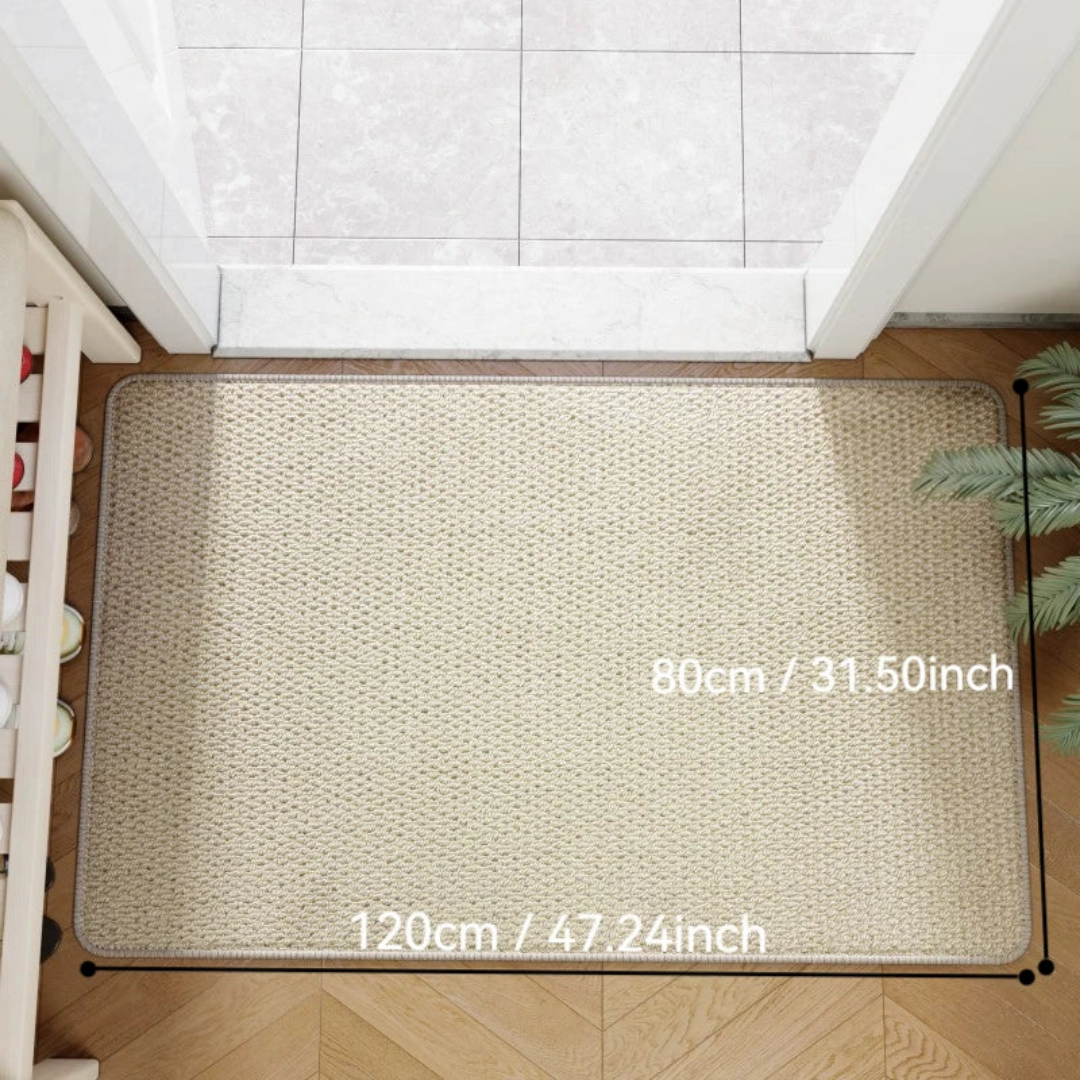 Paillasson tressé antidérapant aspect jute, intérieur et extérieur, entrée, terrasse, balcon, véranda, naturel, élégant et durable | Sansoti