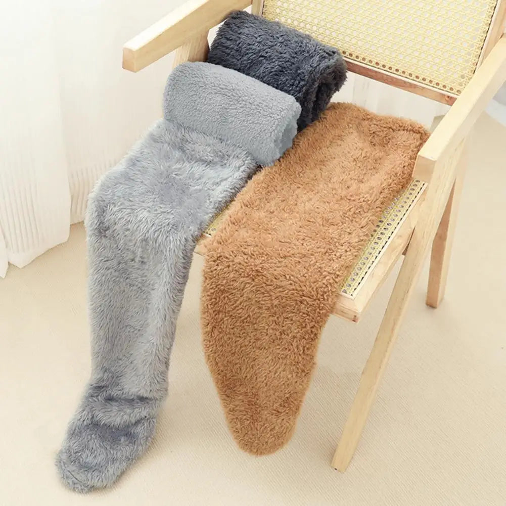 Fleece Knee-High Socks Winter Socks with Adjustable Foot Opening for Maximum Warmth, Comfort, Style, and Coziness | Sansoti