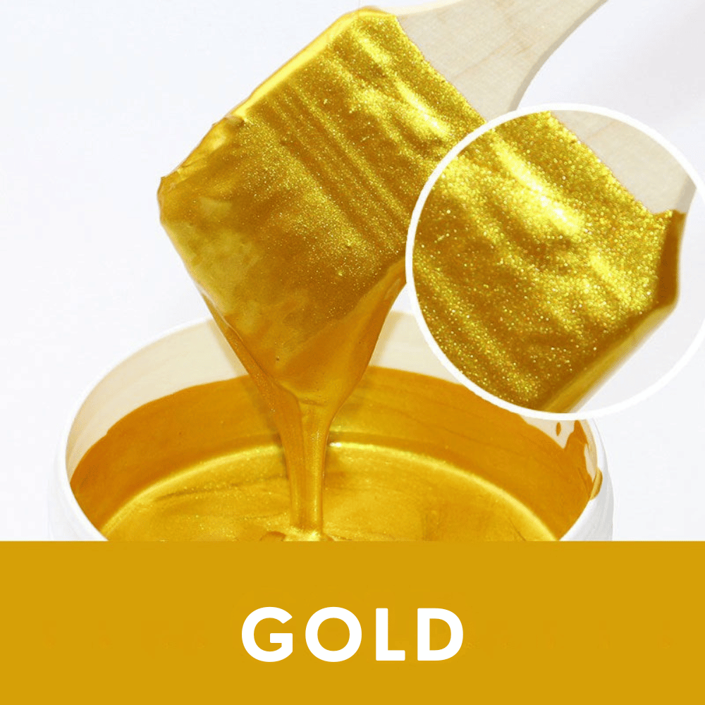 Metallic Bladverf met Penseel – Premium Goud en Zilver Metaaleffect voor Creatieve Projecten – Waterbasis Decoratieverf 200g | Sansoti