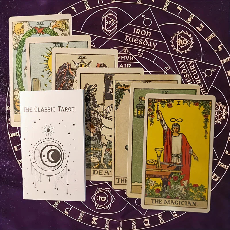 Traditioneel Tarotkaarten Set – 78 Kaarten met Symboliek en Intuïtie voor Spirituele Begeleiding en Zelfontdekking | Sansoti