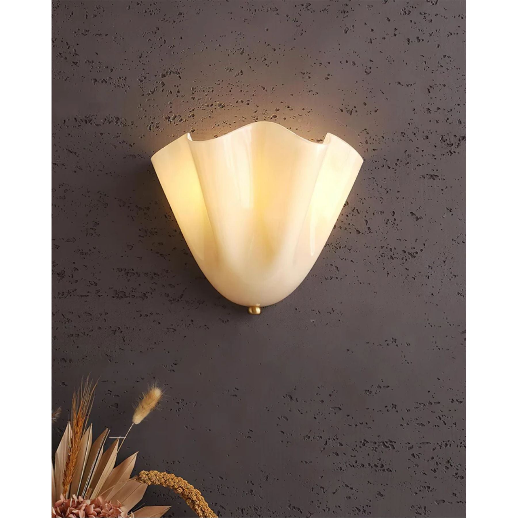 Glazen wandlamp 2x E27 glas beige badkamer hal woonkamer dimbare wandverlichting vochtbestendig | Sansoti