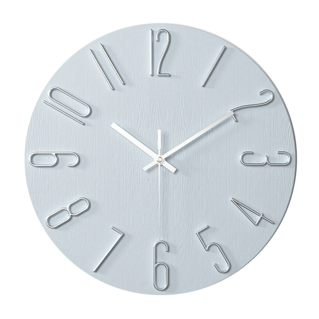 Leise Wanduhr, 30 cm, moderne Wohnzimmerdekoration, Quarzuhrwerk, minimalistisches Interieur, Zeitanzeige | Sansoti